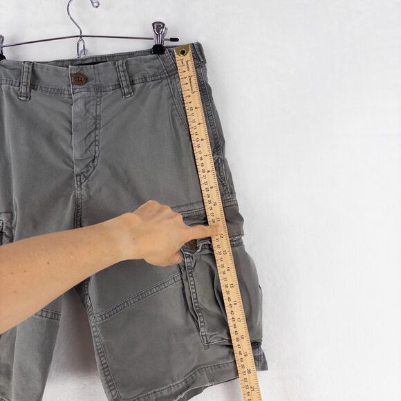 American Eagle Cargo Shorts Mens 30 Army Green Longer Length Next Level Flex - Picture 5 of 11